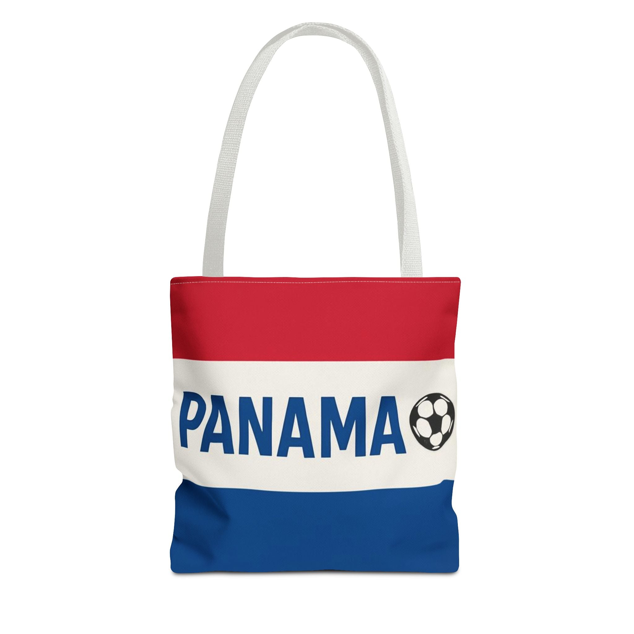 Panama Flag Soccer Tote Bag | Red White Blue Football Stripes