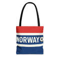 Norway Soccer Fan Tote Bag | Red White Blue Football Stripes