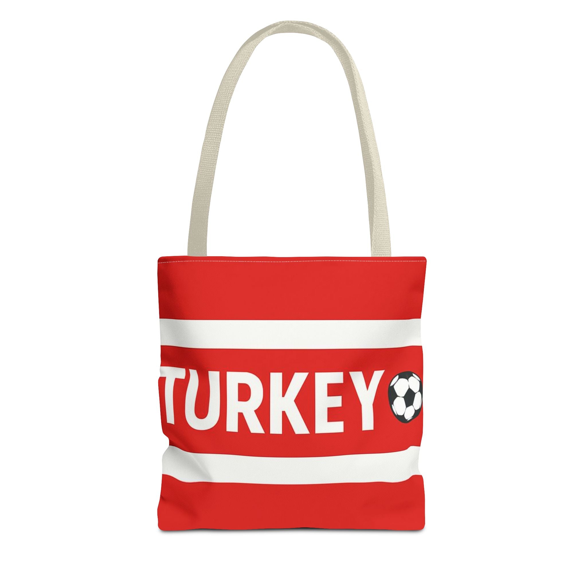 Turkey Football Tote Bag | Red Stripes Soccer Scarf Design
