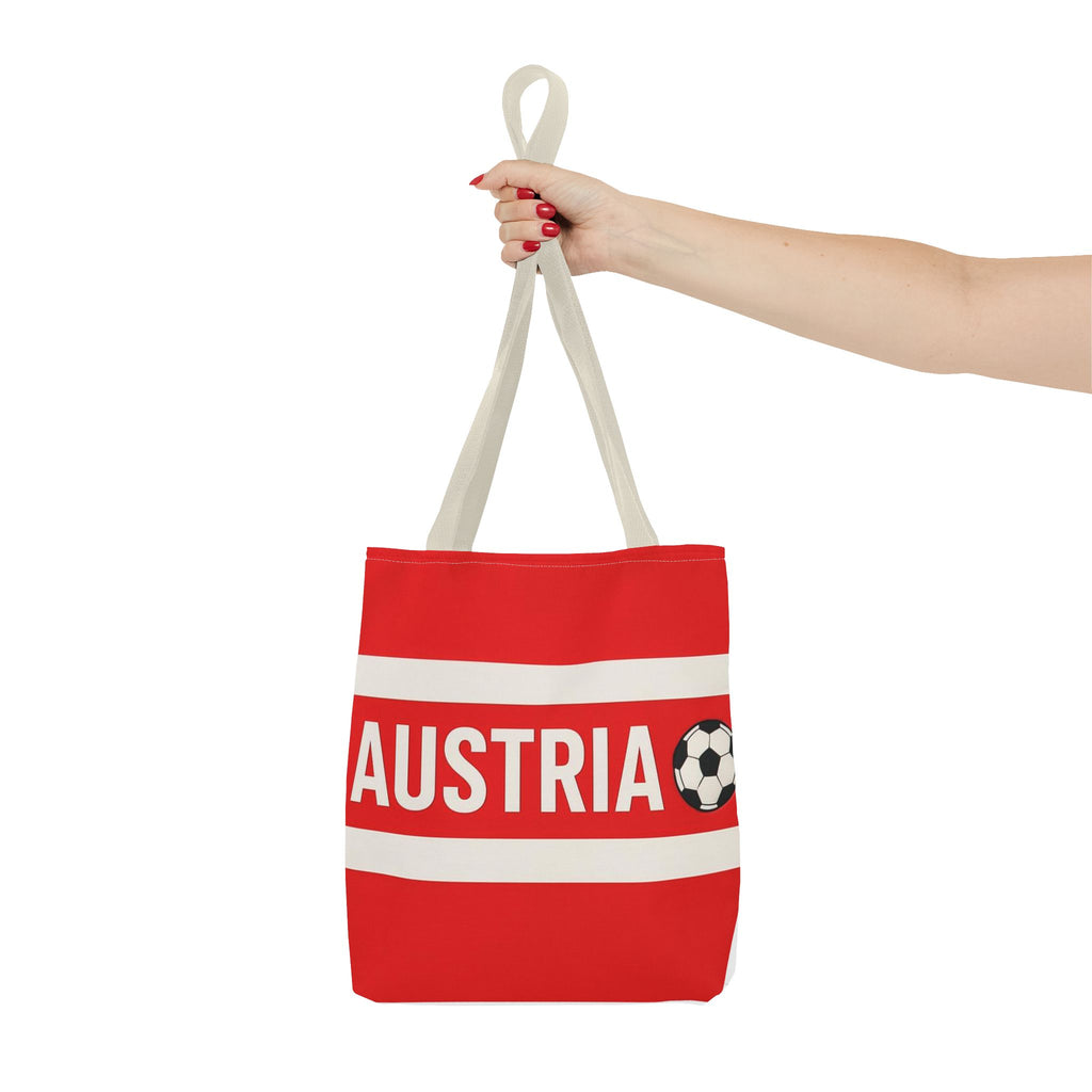 Austria Soccer Scarf Tote Bag | Red Football Fan Austria Tote