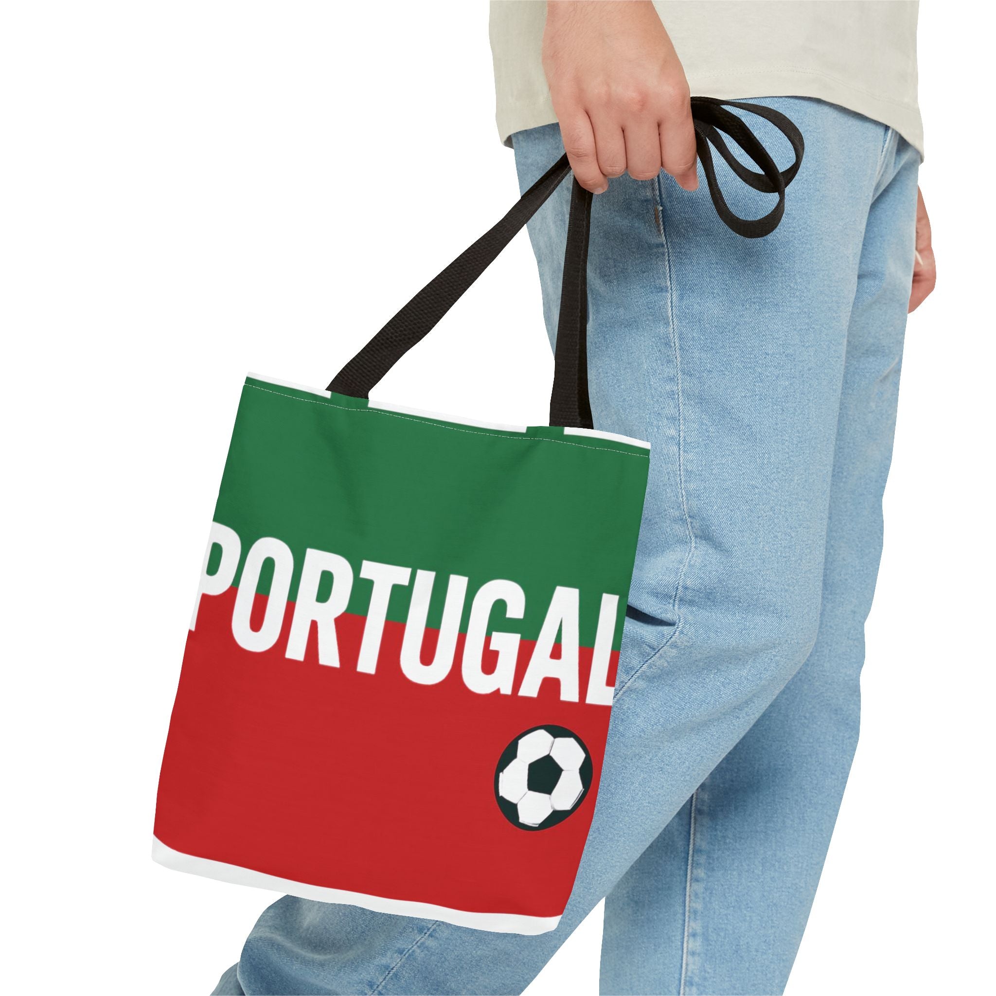 Portugal Flag Football Tote Bag | Soccer Country Colors
