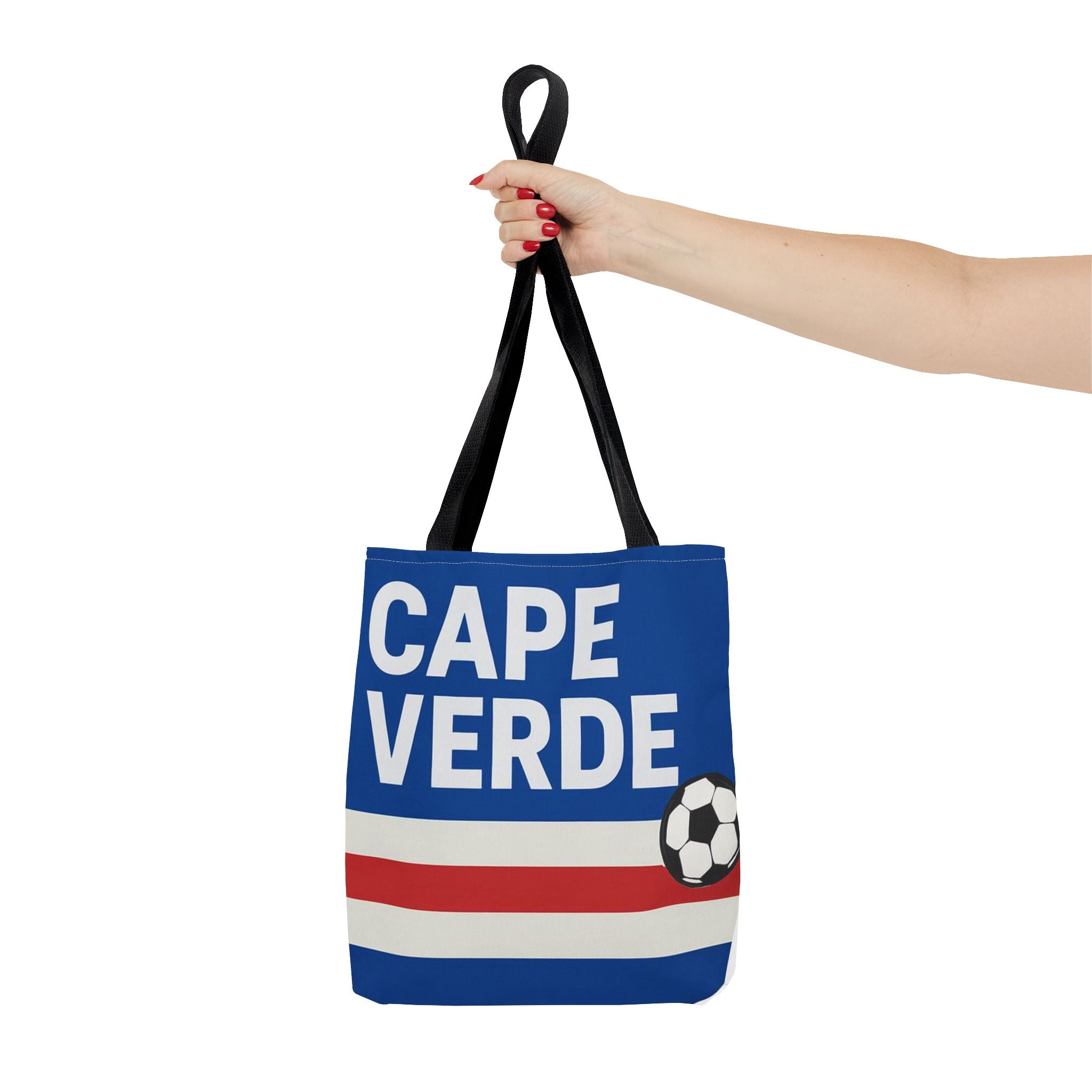 Cape Verde Soccer Tote Bag | Flag Colors Football Design