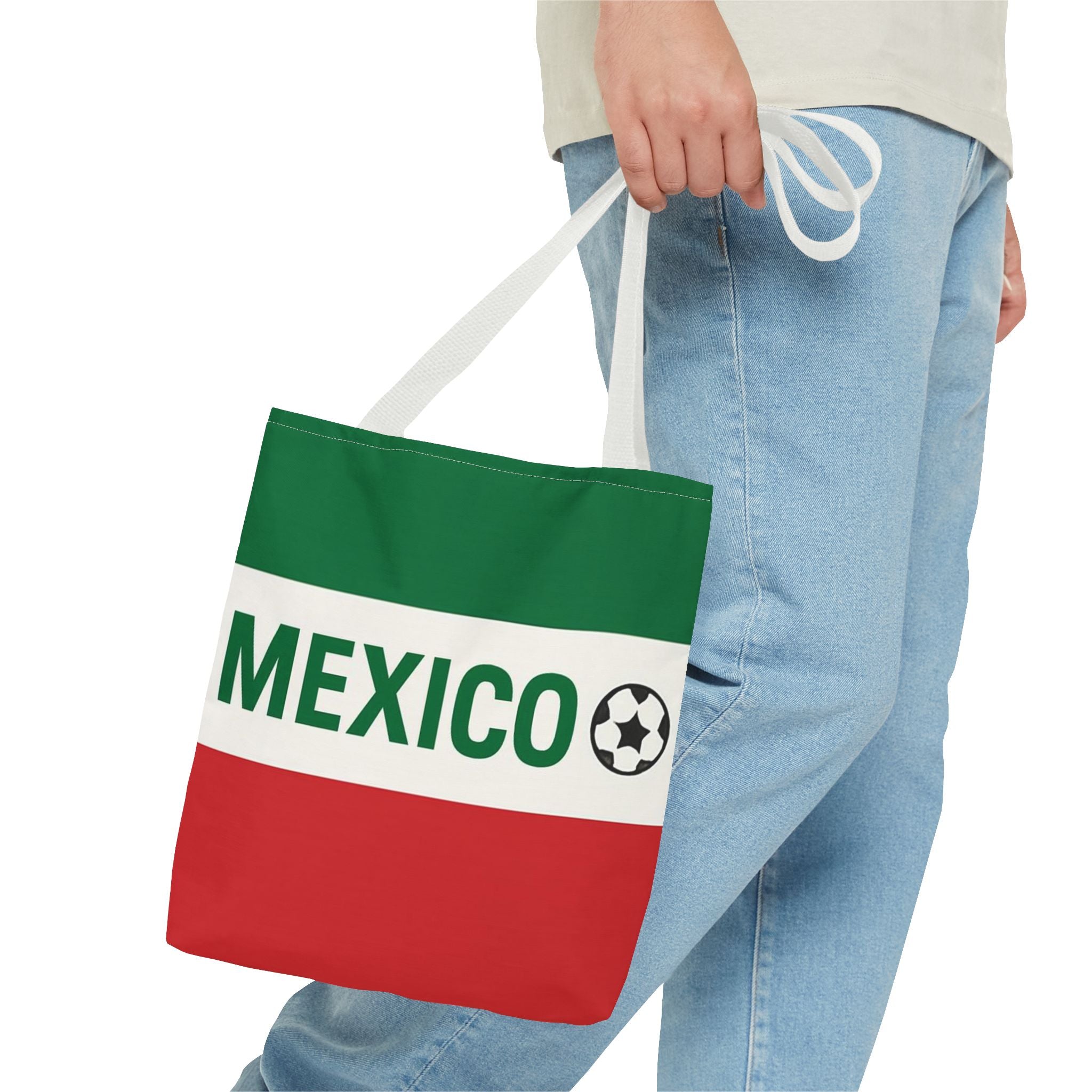 Mexico flag soccer tote bag | Mexican football fan accessory