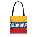 Colombia Soccer Fan Tote Bag | Yellow Blue Red Football Stripes