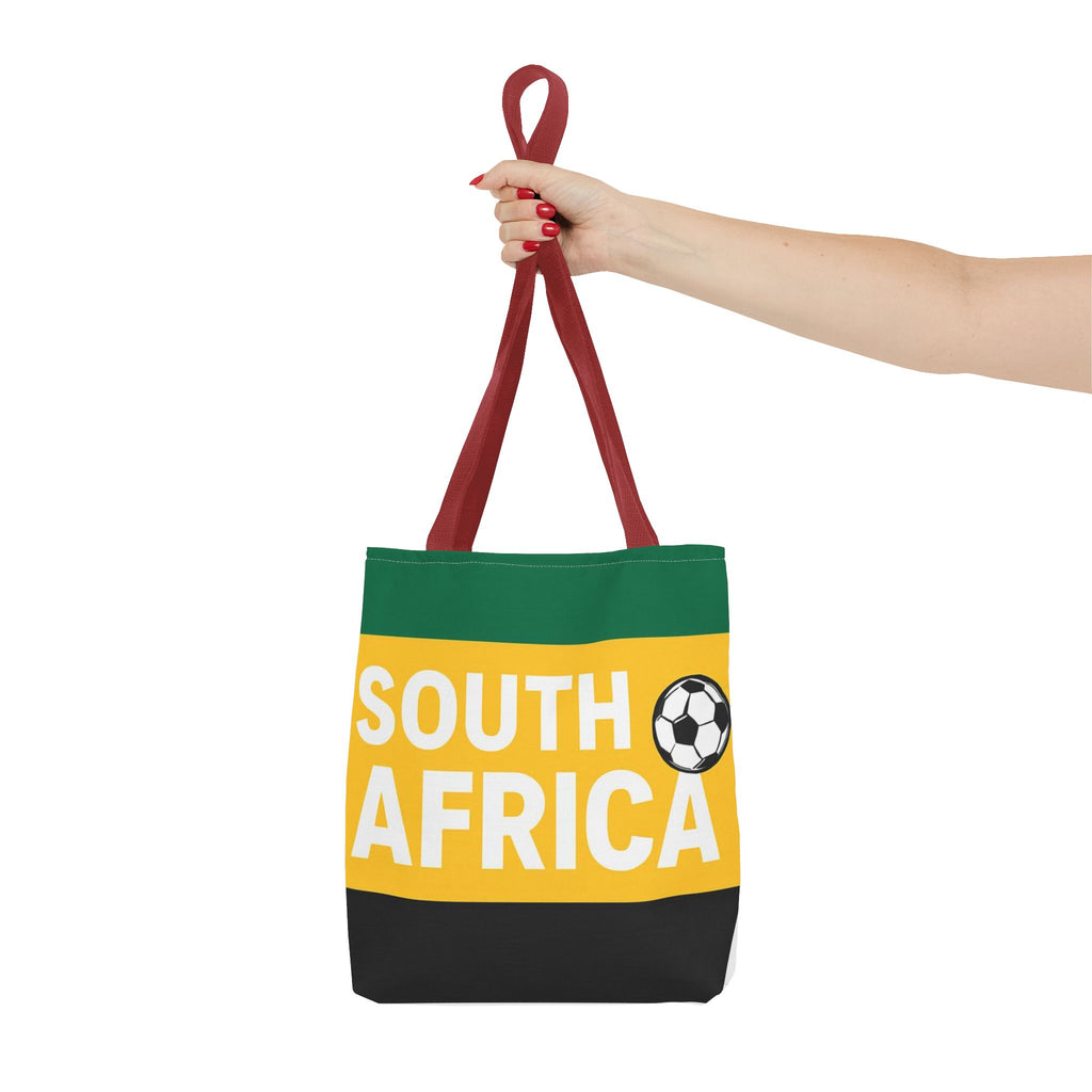 South Africa Soccer Fan Tote Bag | Green Gold Black Football Stripes