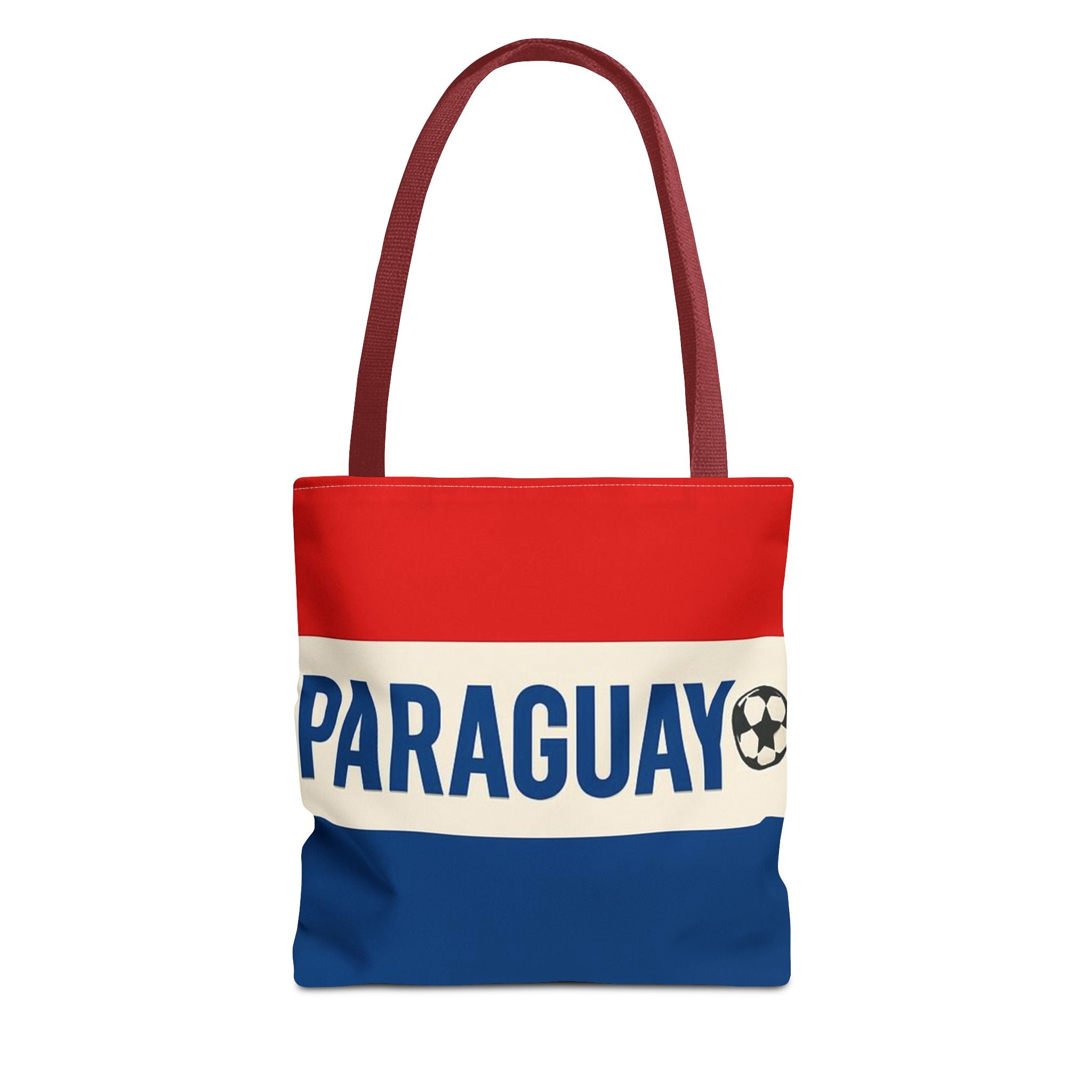 Paraguay Flag Stripe Tote Bag | Soccer Accent