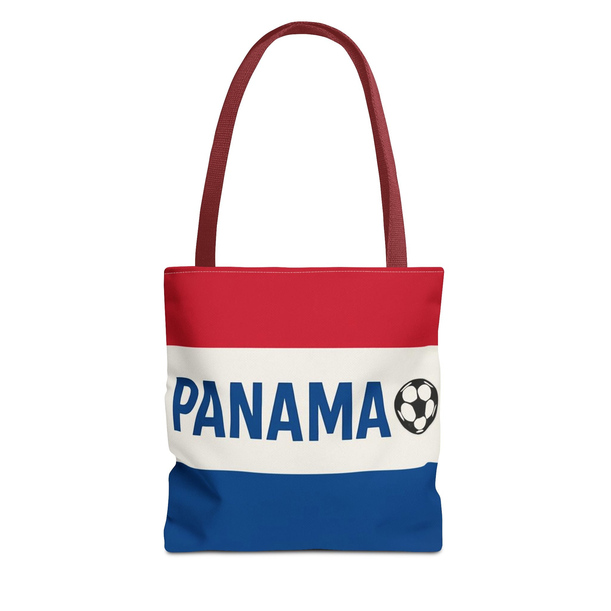 Panama Flag Soccer Tote Bag | Red White Blue Football Stripes