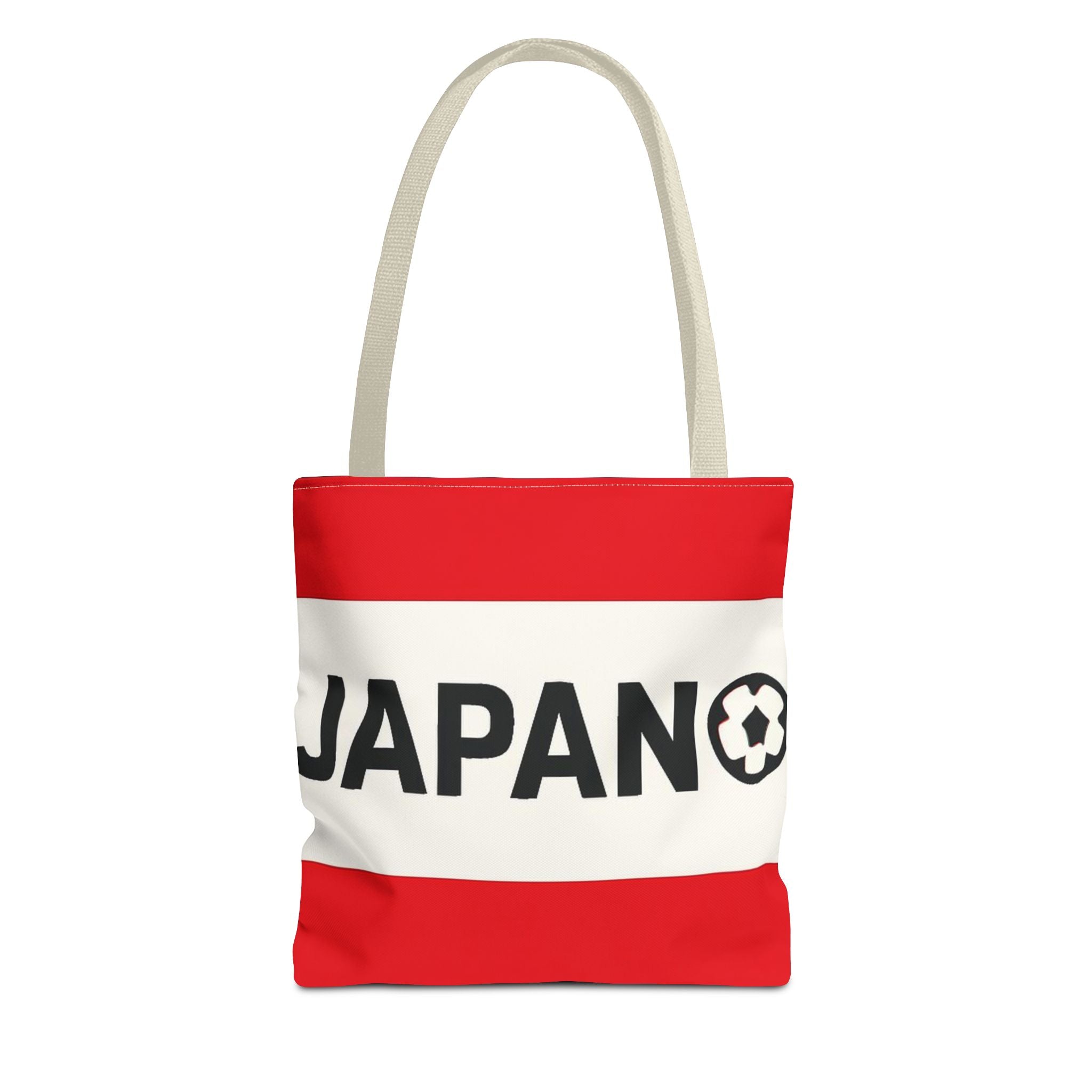 Japan Soccer Logo Tote Bag | Red White Stripe Japan Football