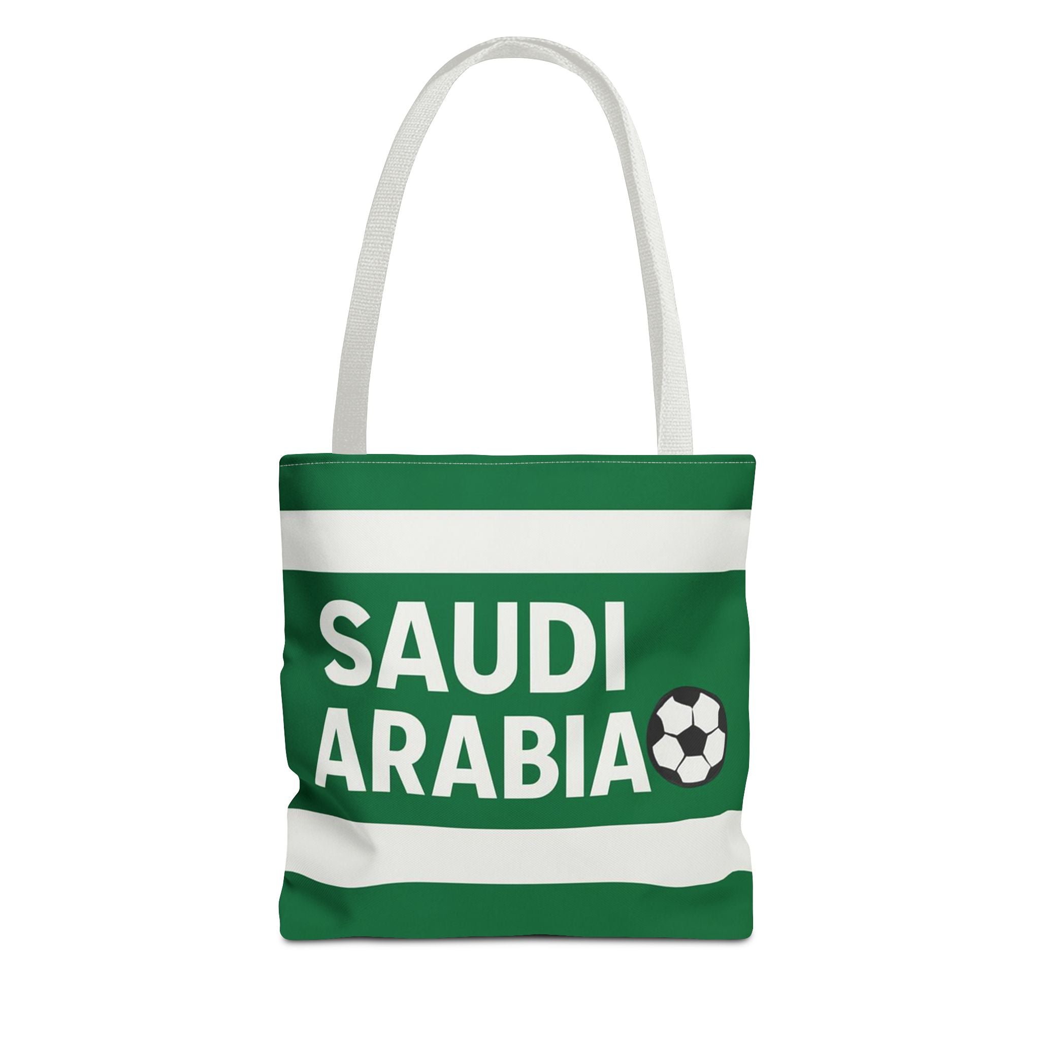 Saudi Arabia Soccer Tote Bag | Green Stripes Football Fan