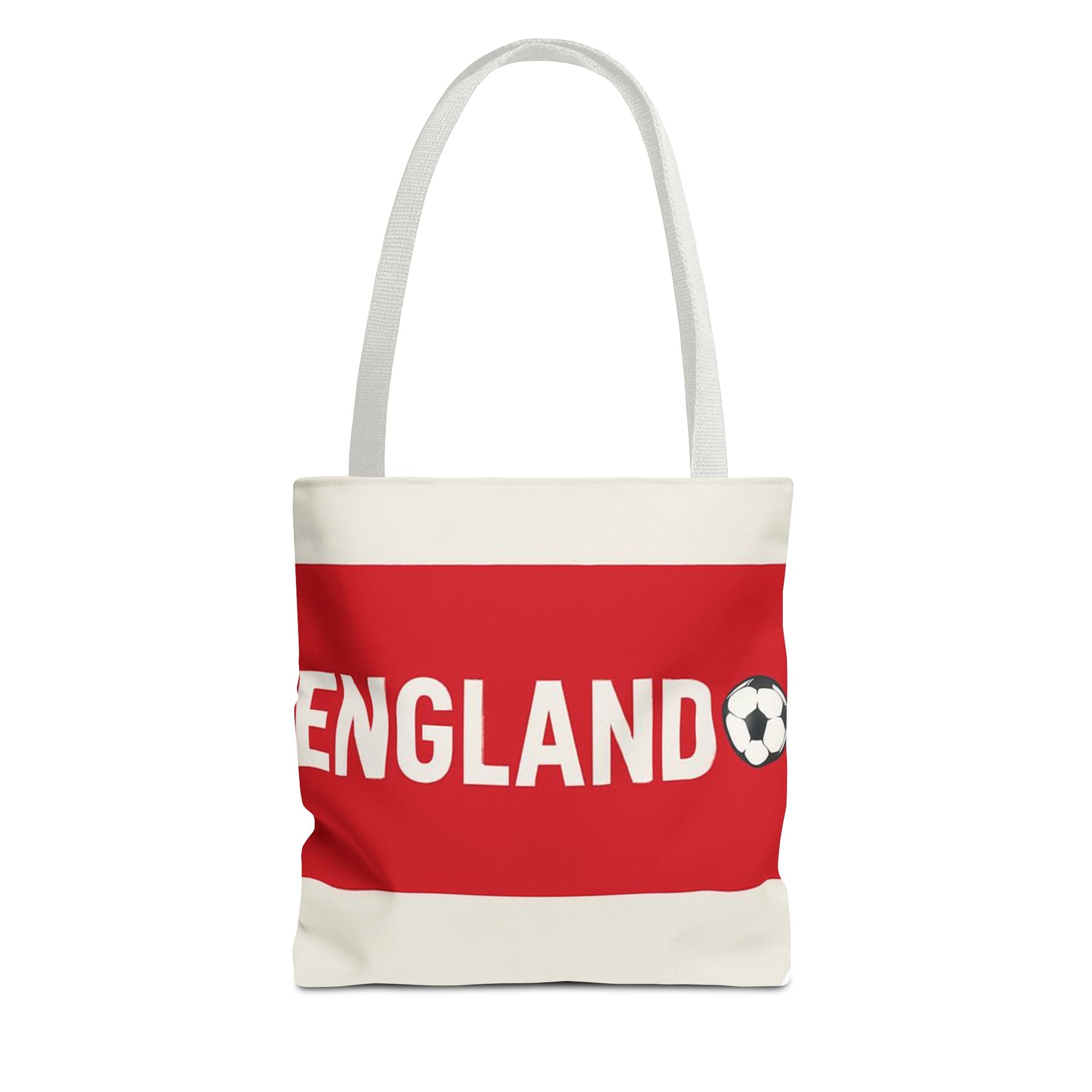England Soccer Ball graphic Tote Bag | Red White Football Fan