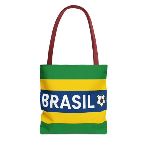 Brasil Soccer Flag Tote Bag | Brazil Football Graphic Tote
