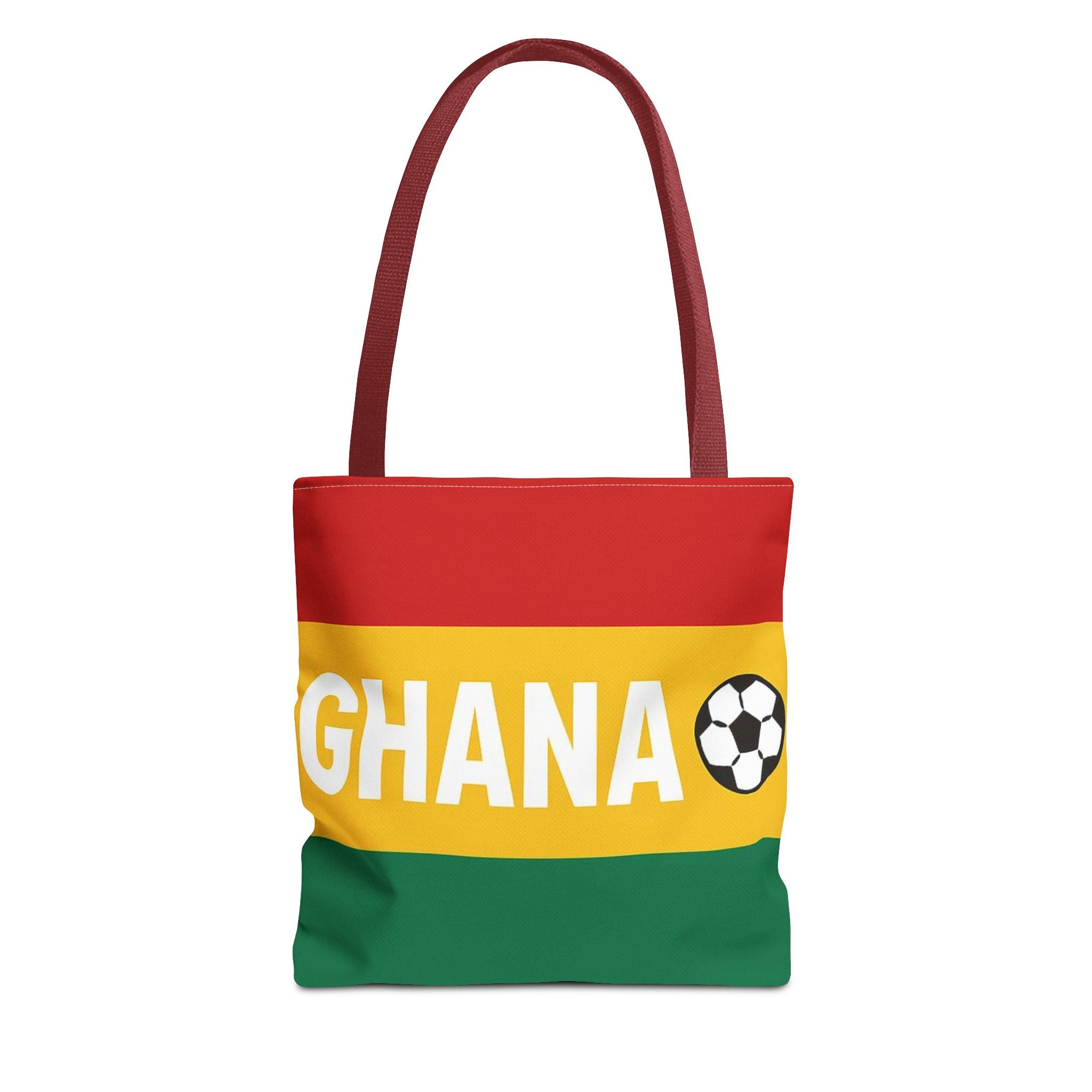 Ghana Flag Soccer Tote Bag | Red Yellow Green Football Design
