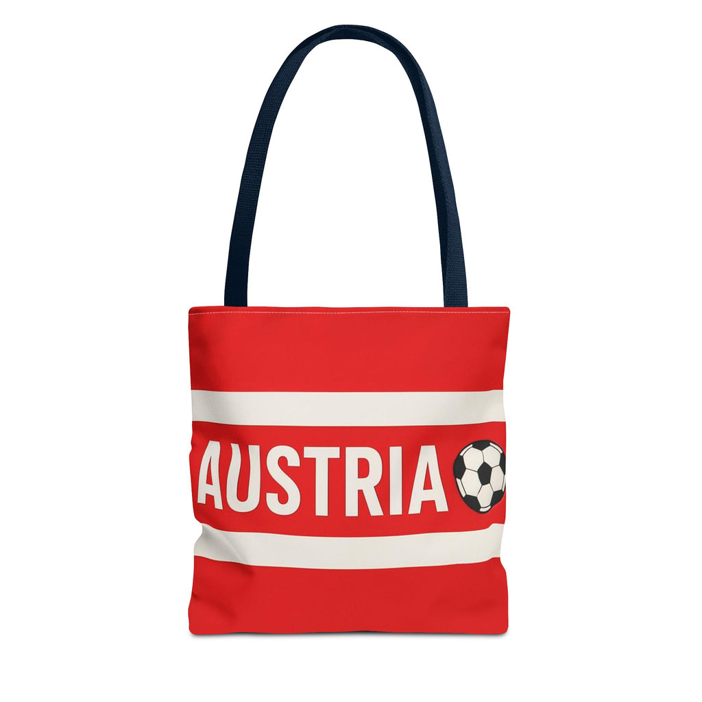 Austria Soccer Scarf Tote Bag | Red Football Fan Austria Tote