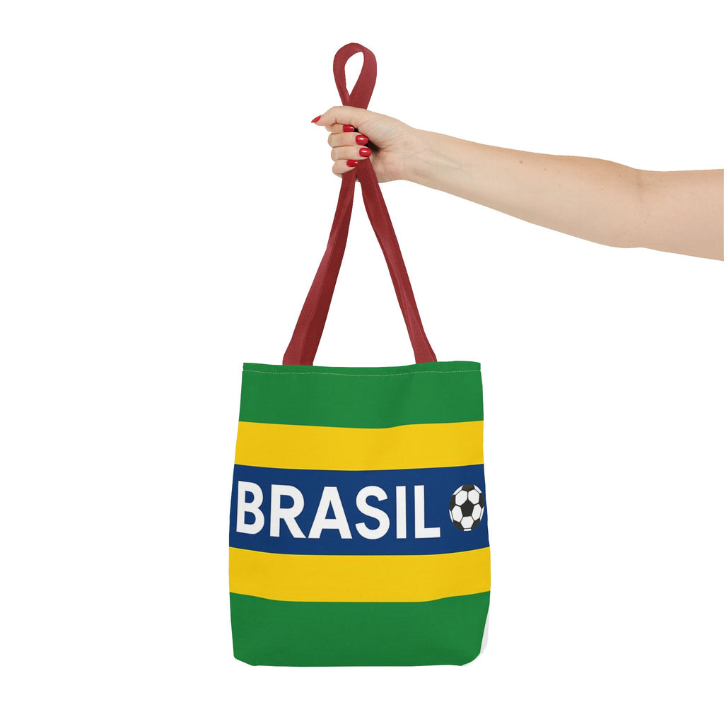 Brasil Soccer Flag Tote Bag | Brazil Football Graphic Tote