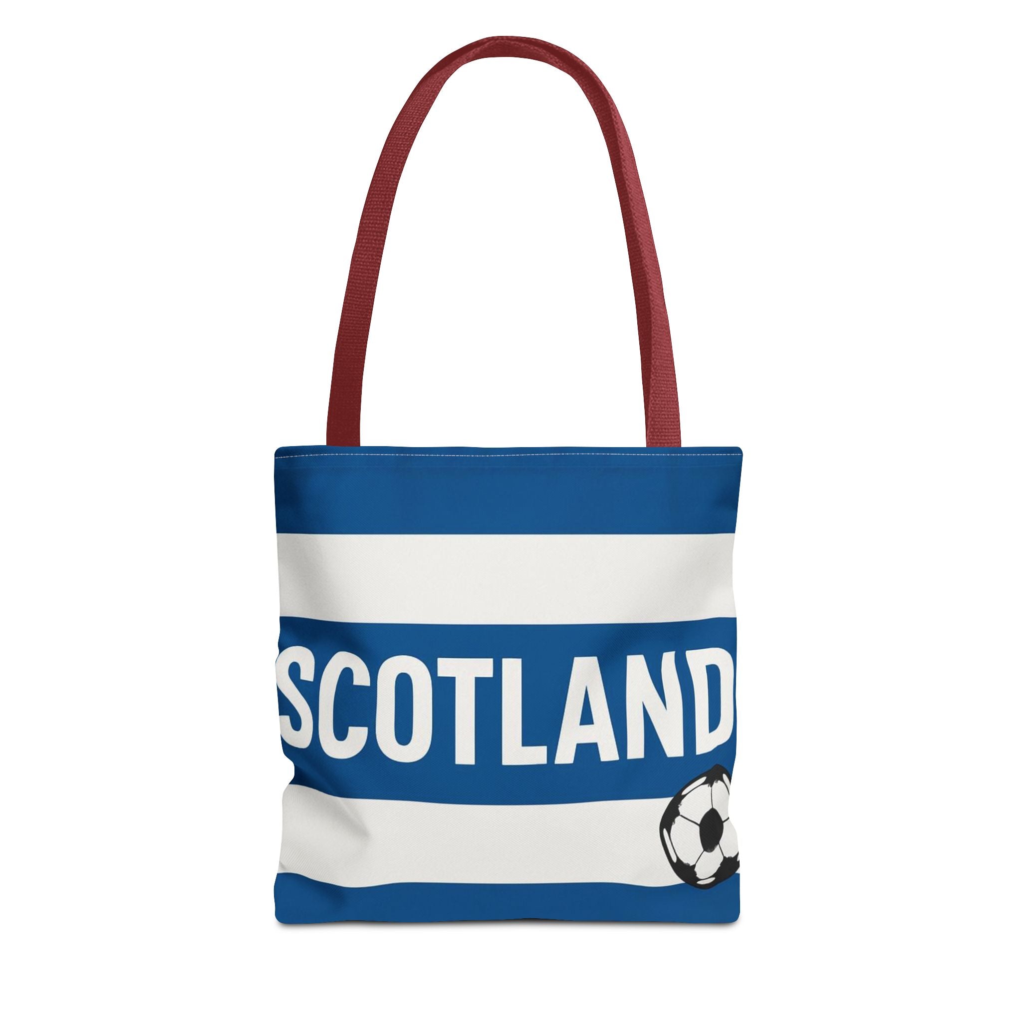 Scotland Football Stripes Tote Bag | Soccer Crest Blue White