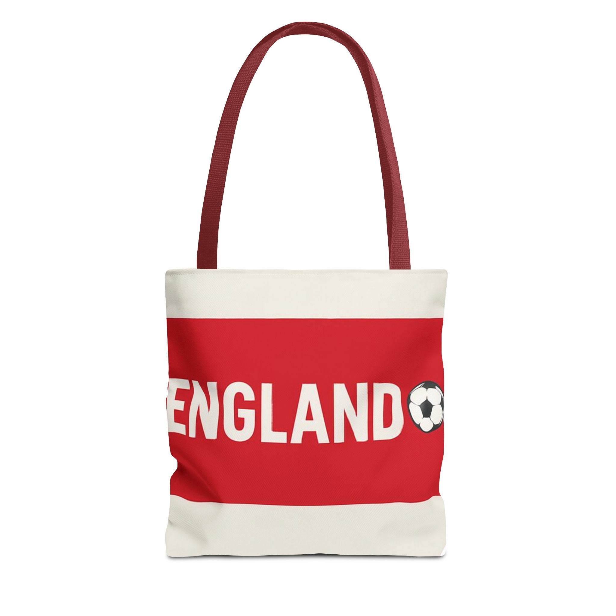 England Soccer Ball graphic Tote Bag | Red White Football Fan