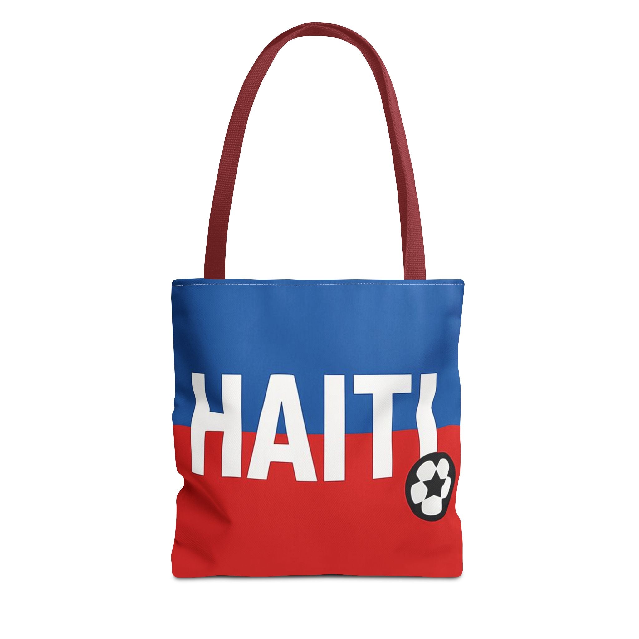 Haiti Flag Soccer Tote Bag | Blue Red HAITI Design