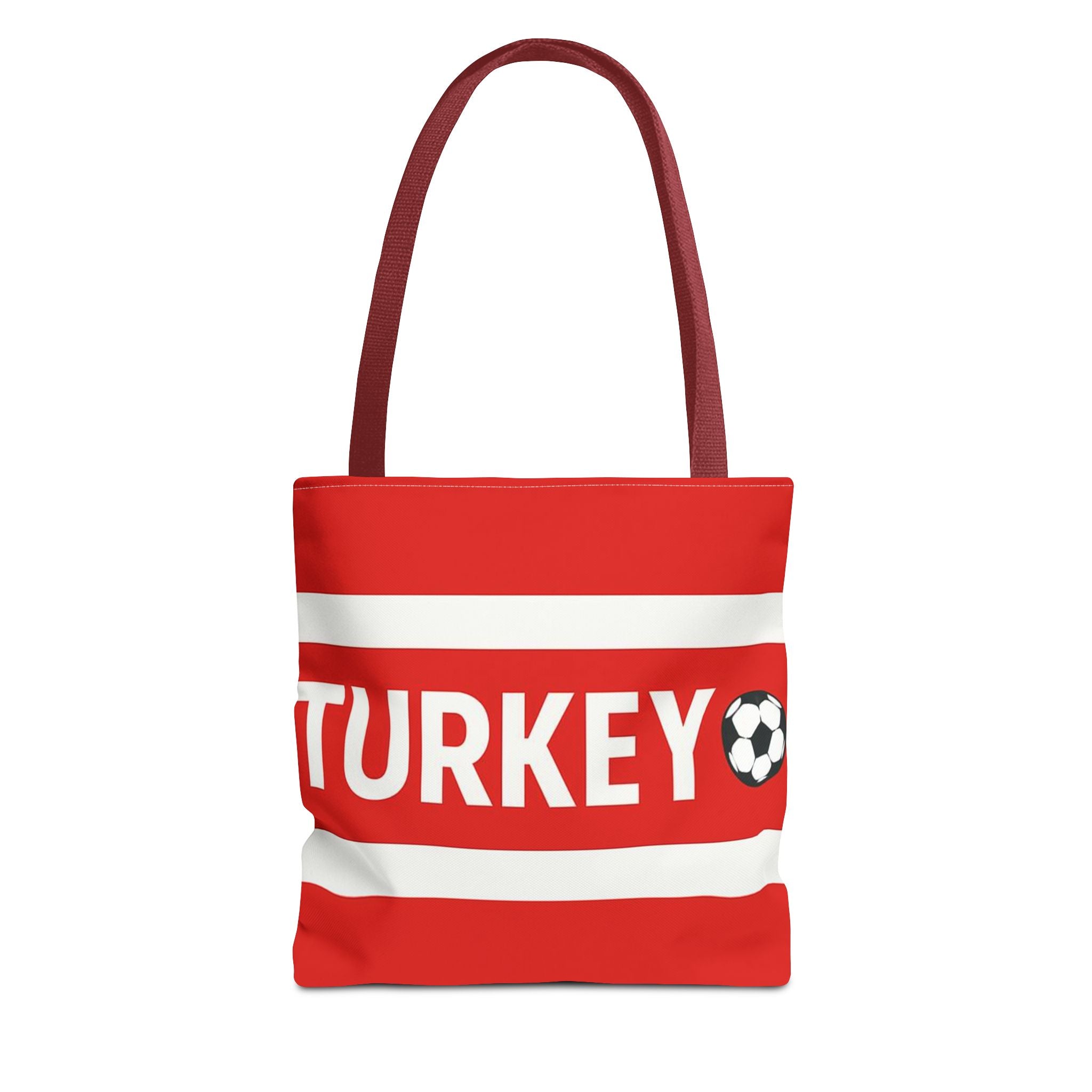 Turkey Football Tote Bag | Red Stripes Soccer Scarf Design