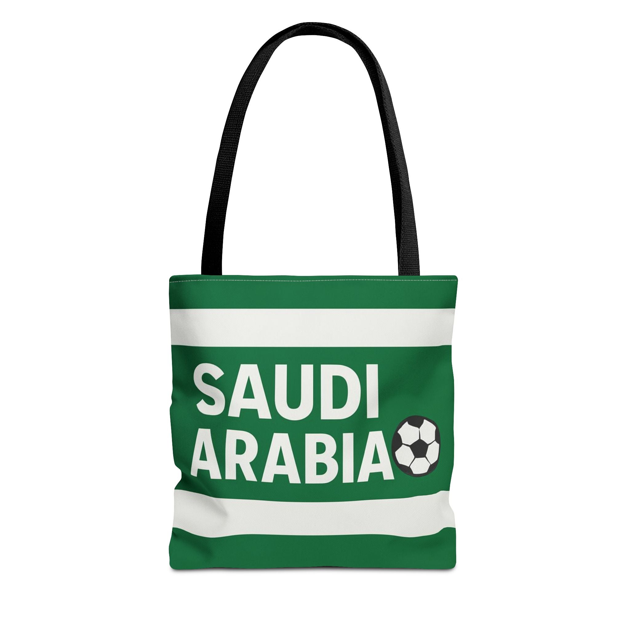 Saudi Arabia Soccer Tote Bag | Green Stripes Football Fan