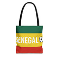Senegal Flag Stripe with Soccer Ball Tote Bag