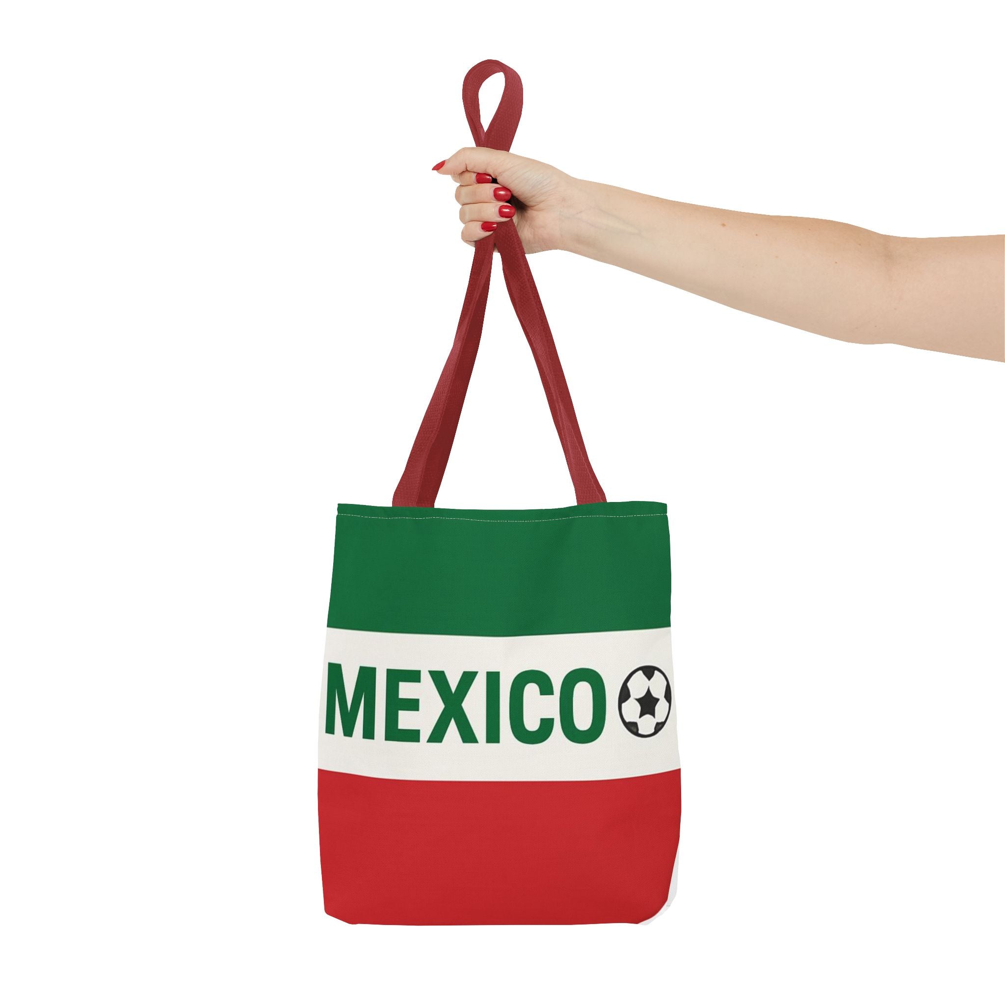Mexico flag soccer tote bag | Mexican football fan accessory