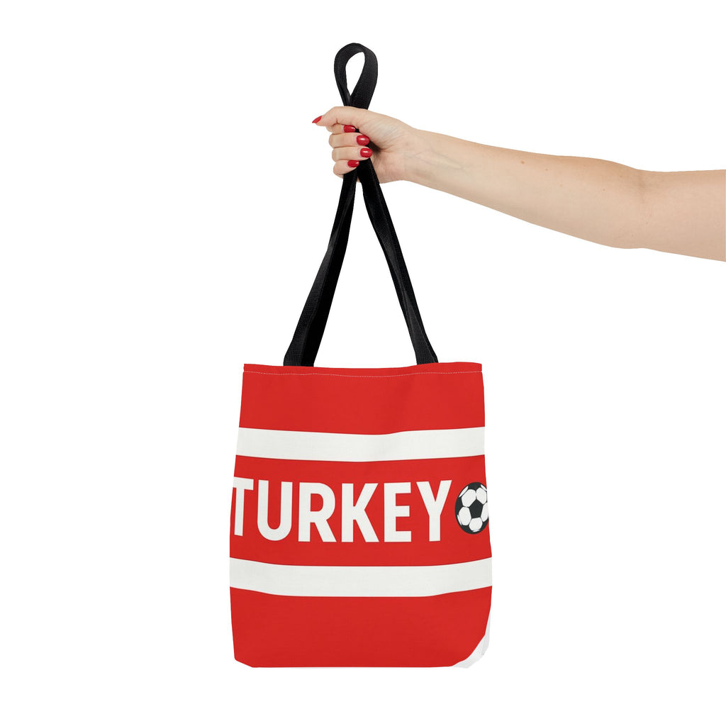 Turkey Football Tote Bag | Red Stripes Soccer Scarf Design